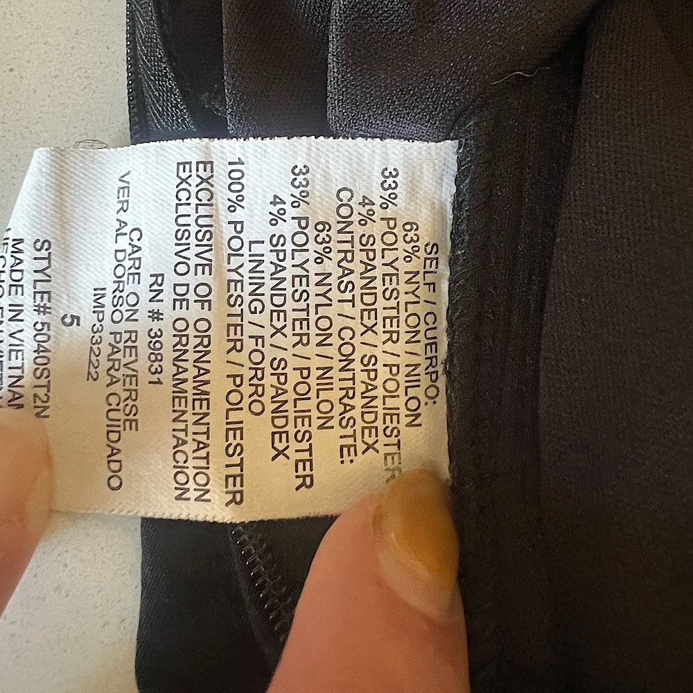 Juniors black strapless dress with floral detail! - Picture 6 of 7